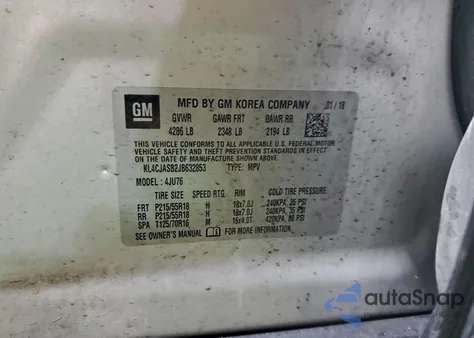 2018 Buick Encore Preferred z USA, uszkodzony, nr VIN KL4CJASB2JB632853